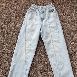 Light Wash Paper Bag Jeans We the Free